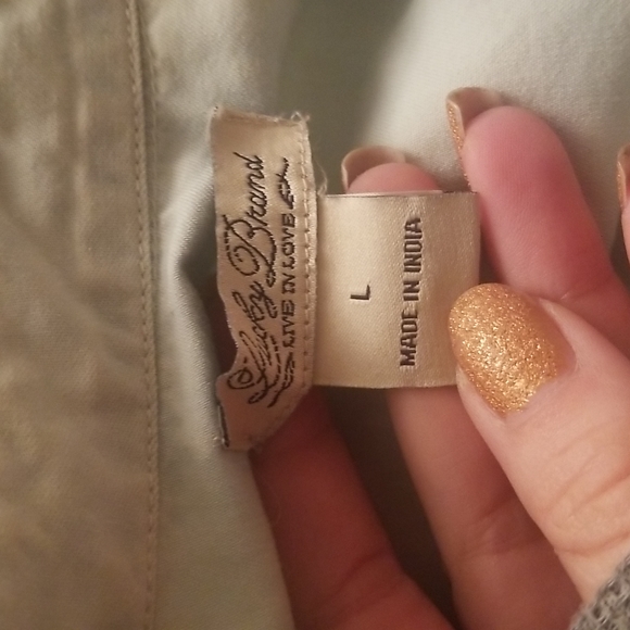 Lucky Brand button down southwest blouse L - Picture 5 of 5
